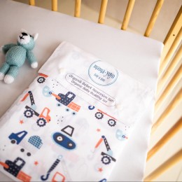 Happy Trucks - Organik Bebek Nevresim Takımı - Çift taraflı (GOTS sertifikalı)