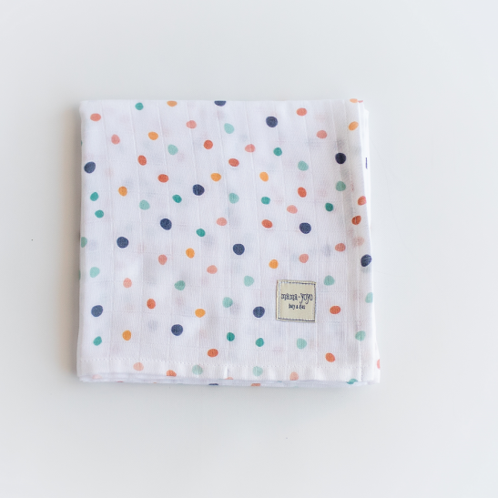 Love Dots - Çok Amaçlı Organik Müslin Örtü 